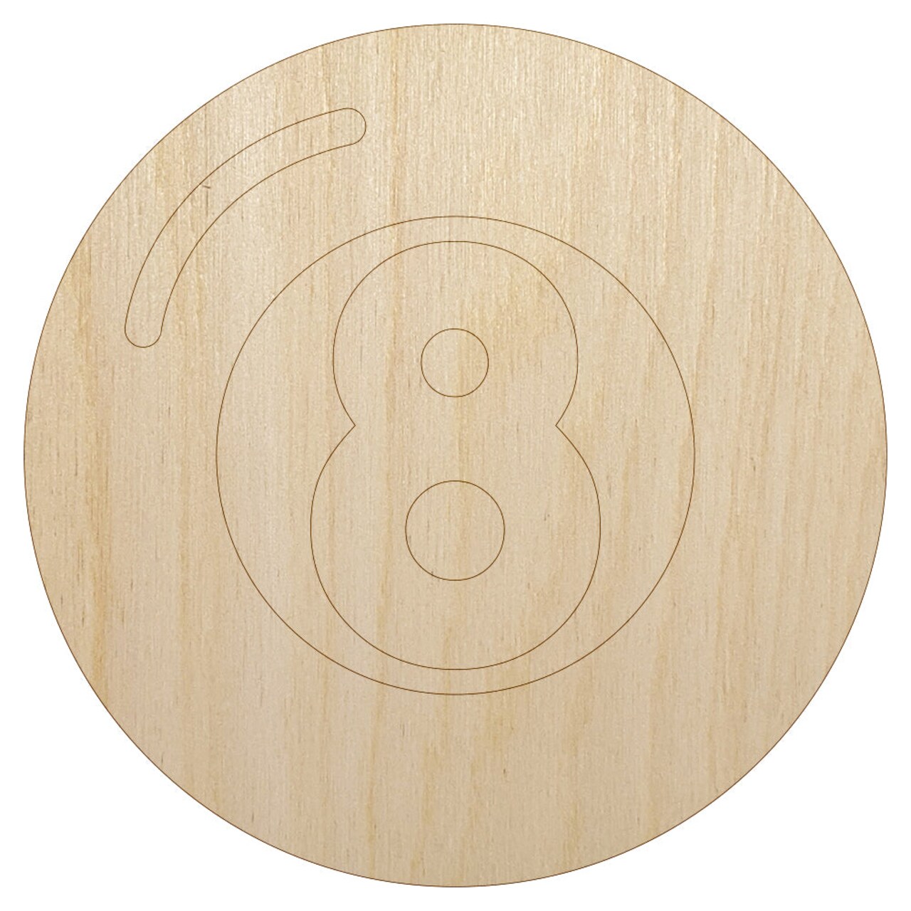 8 Eight Ball Billiards Pool Unfinished Wood Shape Piece Cutout for DIY Craft Projects